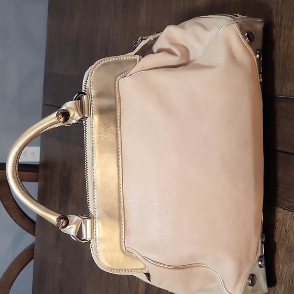 Betsey Johnson Leather Taupe & Gold  Bag - Picture 5 of 11